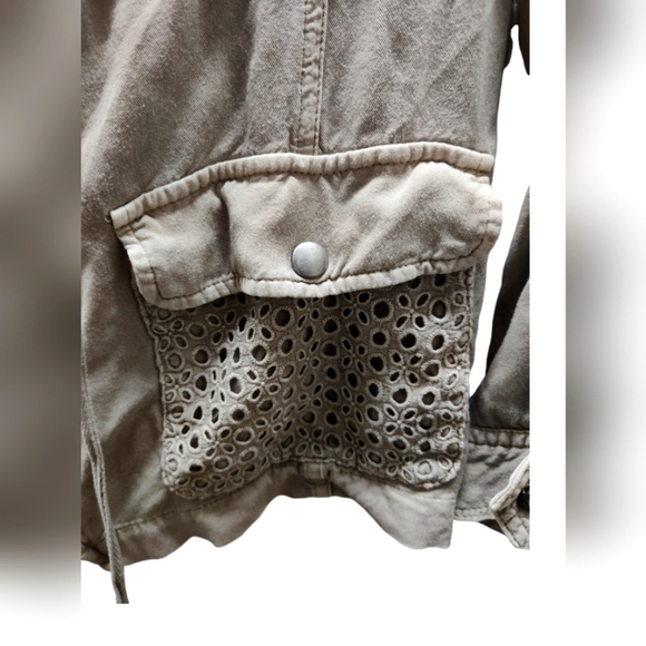 Altar'd State S Taupe Zip Jacket - Picture 3 of 4